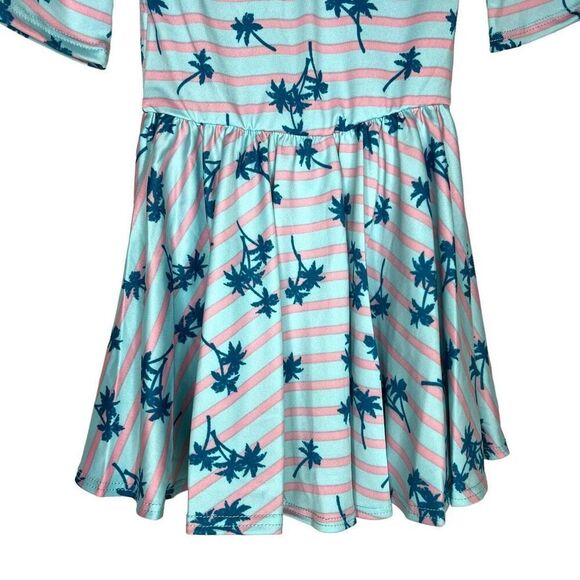 NEW Dot Dot Smile Blue Stripe Palm Tree Ballerina Dress 2T - Picture 3 of 8